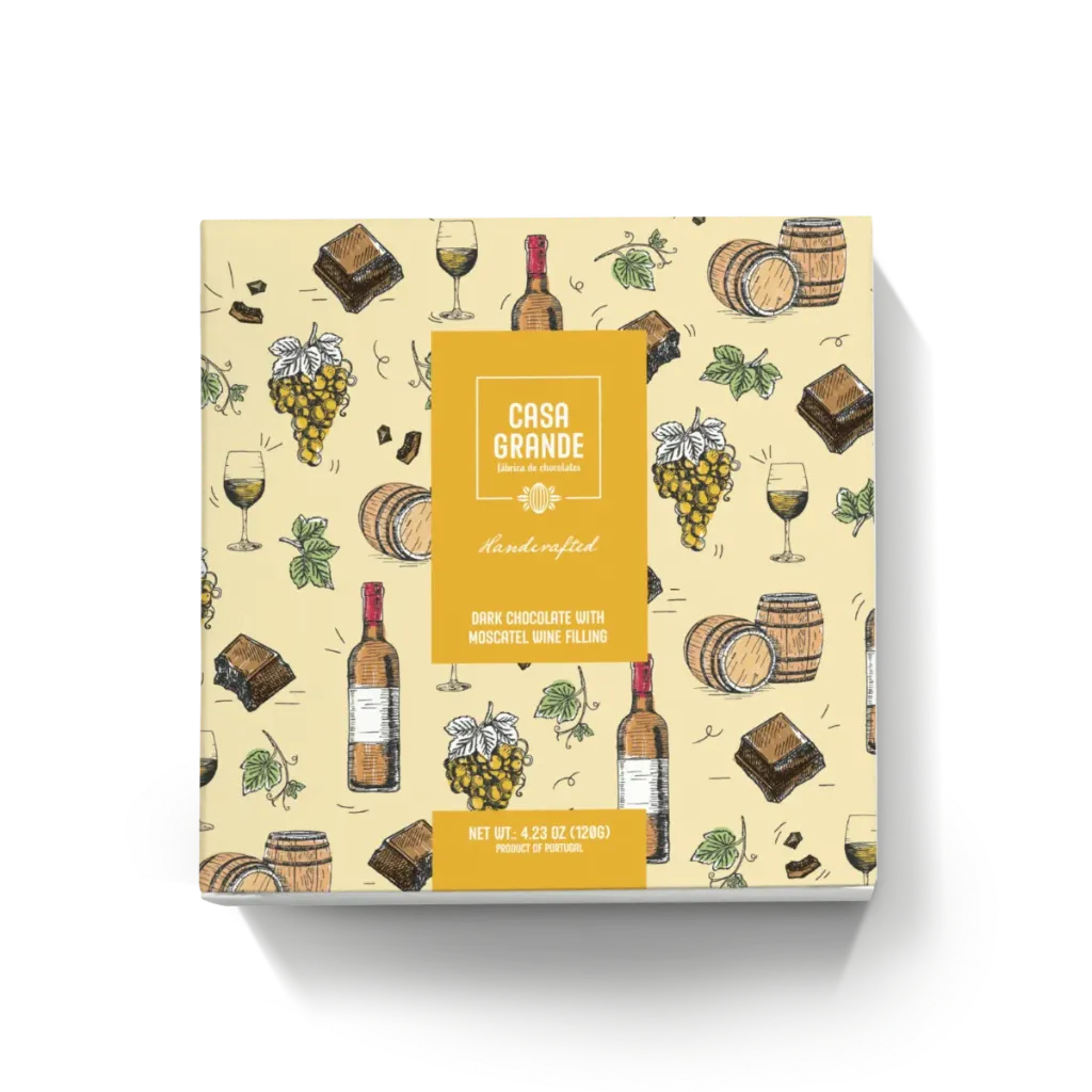 Bombons de Chocolate Negro com Vinho Moscatel